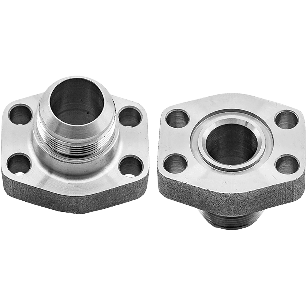 C62 FLANGE BLOCK X JICM (O-RING GROOVE & CLEARANCE HOLES)