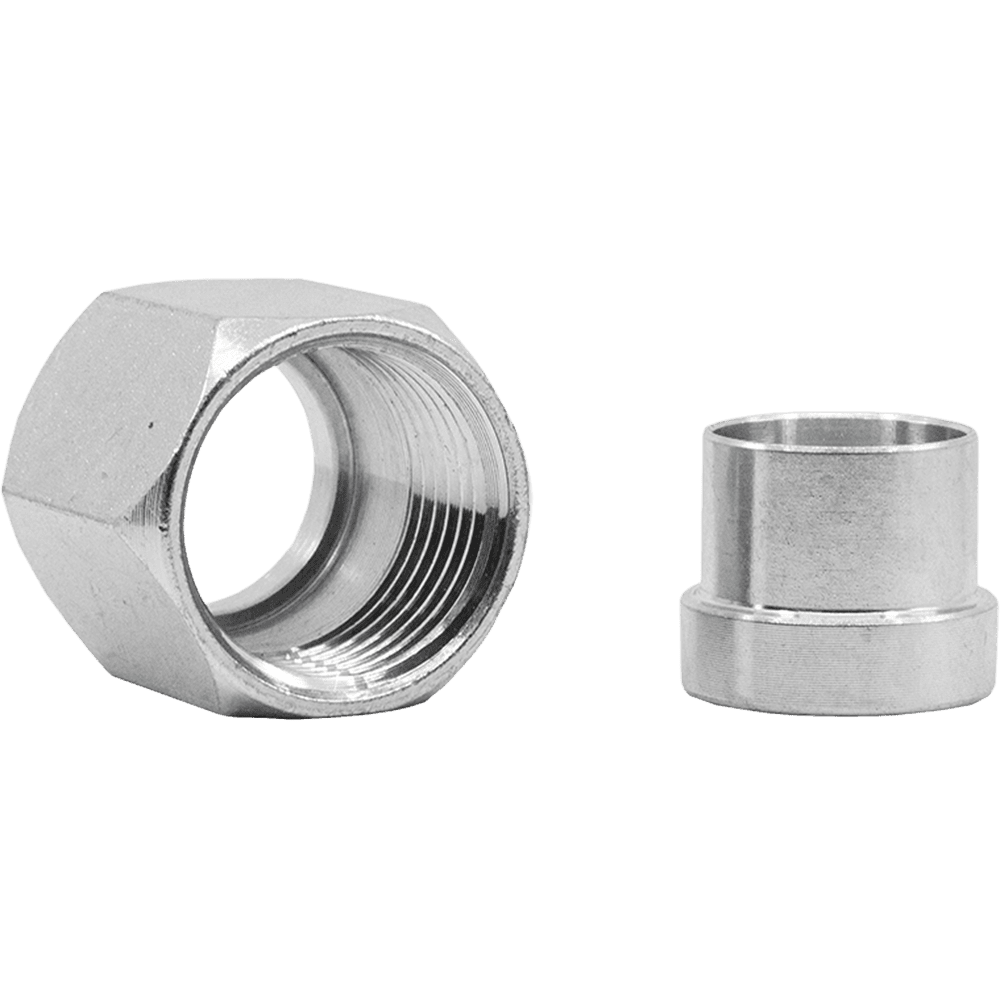 FLARE NUT AND SLEEVE STAINLESS