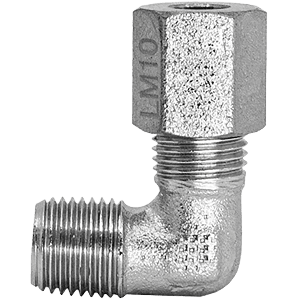 METRIC TUBE X METRIC MALE X MALE TAPER 90 INC NUT AND RING