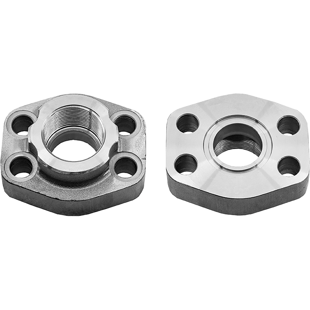 C62 FLANGE BLOCK X BSPPF (O-RING GROOVE & CLEARANCE HOLES)