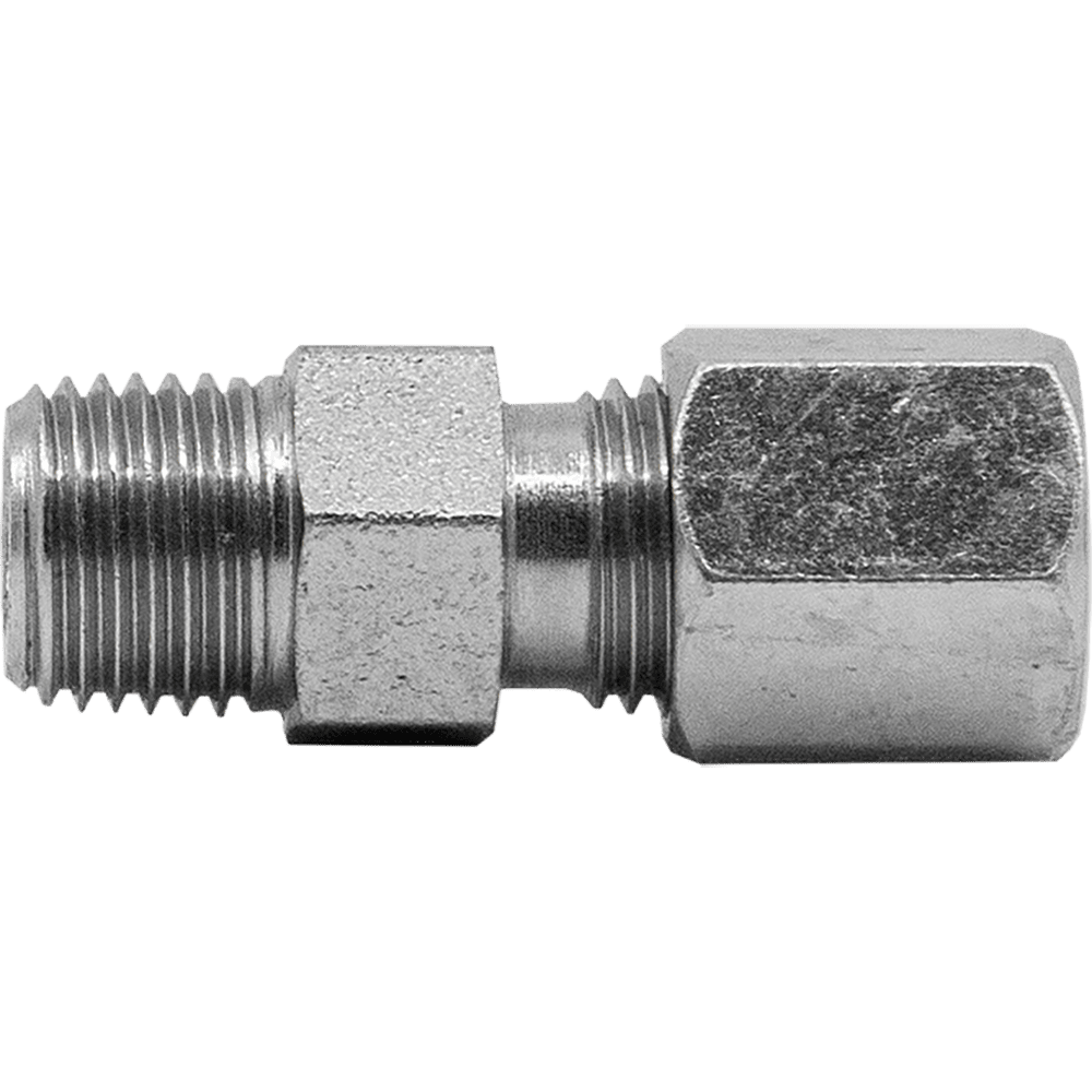 METRIC TUBE X METRIC MALE X MALE TAPER INC NUT AND RING